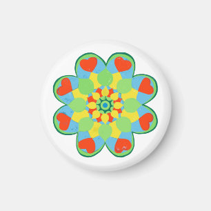 Imã Christmas Heart Mandala