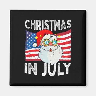 Imã Christmas In July Retro Hipster Funny Santa Men Wo