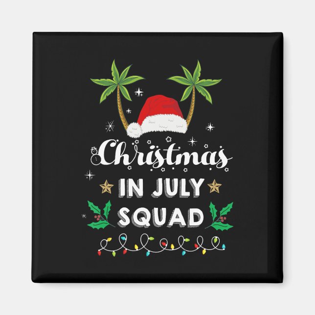 Imã Christmas In July Squad Funny Summer Xmas Santa Ha (Frente)