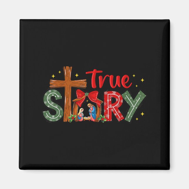 Imã Christmas Jesus Cross Religious Christian Xmas Tru (Frente)