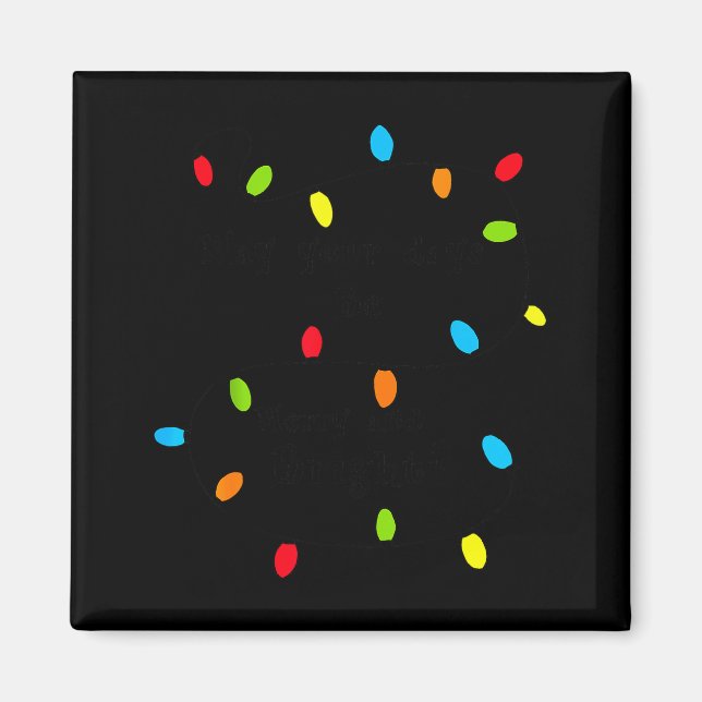 Imã Christmas Lights Fun Holiday Novelty Bulb Strands  (Frente)