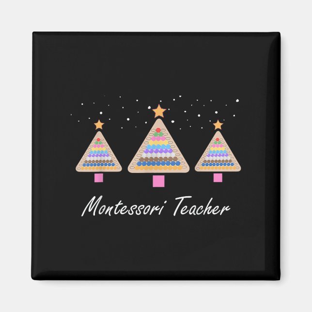 Imã Christmas Montessori Teacher Xmas Tree Teaching Sc (Frente)