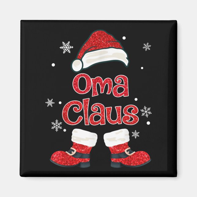Imã Christmas Oma Claus Grandmother Aunt Mother Daught (Frente)