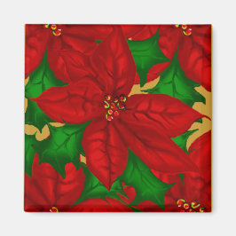 Imã Christmas Poinsetta Magnet