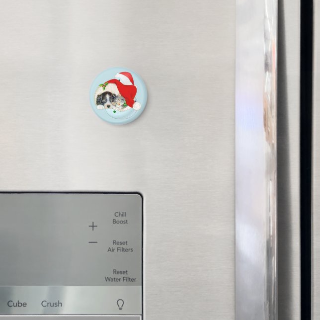 Imã Christmas Puppy and Kitten Magnet (In Situ (Fridge))