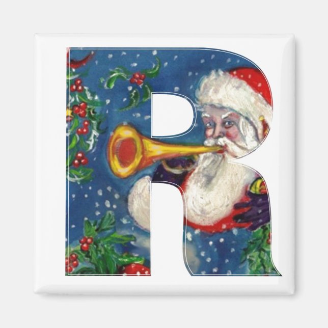 IMÃ CHRISTMAS R LETTER / PAPAIS NOEIS BUGLRAR MONOGRAM (Frente)