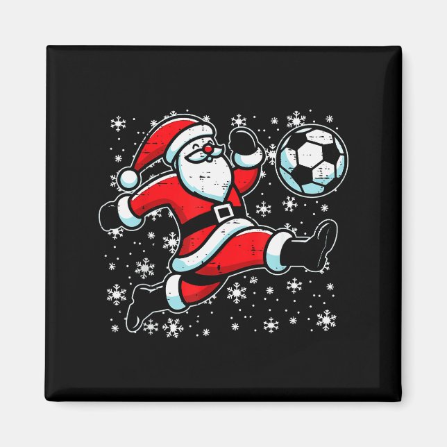 Imã Christmas Santa Football Kick Xmas Soccer Men Boys (Frente)
