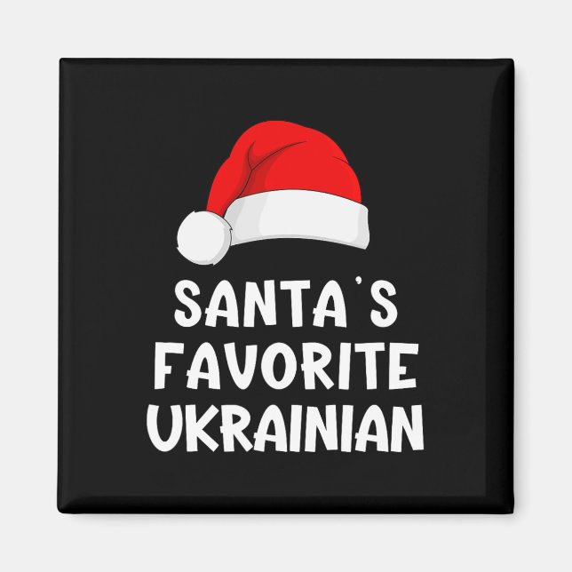 Imã Christmas Santa's Favorite Ukrainian Funny Pajama  (Frente)