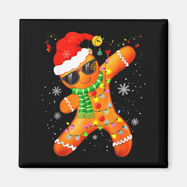Imã Christmas Shirts Kids Boys Toddler Gingerbread Xma (Frente)