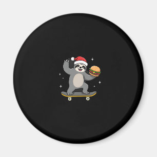 Imã CHRISTMAS SLOTH Engraçado Pé-de-Pé de Natal (