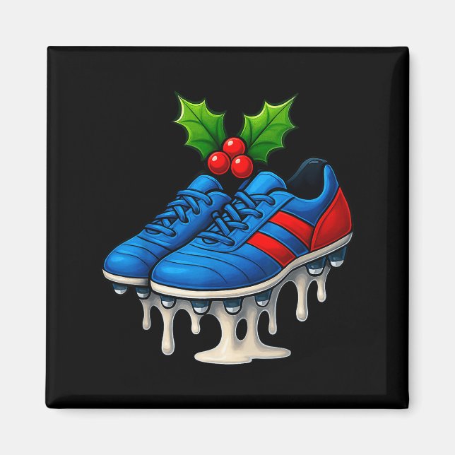 Imã Christmas Soccer Cleats Ice Cream Drip Xmas  (Frente)