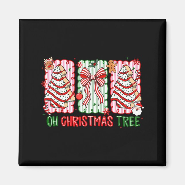 Imã Christmas Tree Cake Funny Quote Oh Christmas Tree  (Frente)