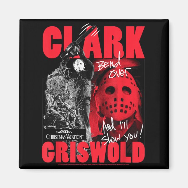 Imã Christmas Vacation Clark Griswold Hockey Mask Holi (Frente)