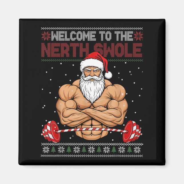Imã Christmas Workout Welcome To North Swole Xmas Gym  (Frente)