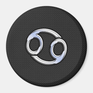 Imã Chrome Like Cancer Sinal Zodiac em Preto