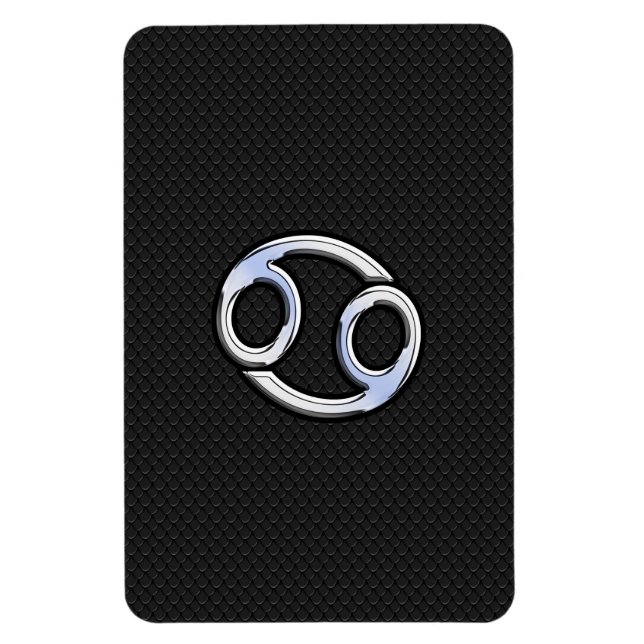 Ímã Chrome Like Cancer Sinal Zodiac em Preto (Vertical)