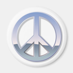 Imã Chrome Peace Sign