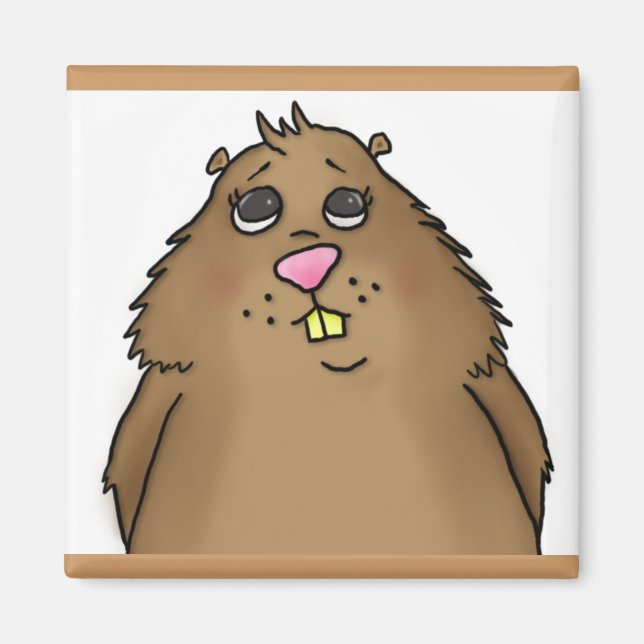 Imã Chubby Hamster Magnet (Frente)