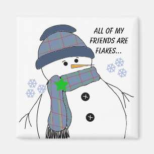 Imã Chubby Snowman com Diversão de Dizer