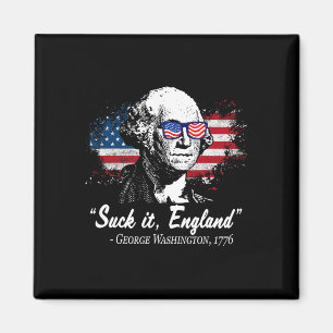 Imã Chupa-ela Inglaterra Engraçado 4 de Julho George W