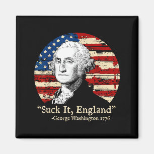 Imã Chupe Inglaterra Engraçado 4 de Julho George Washi