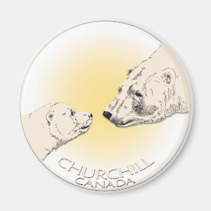 Imã Churchill Souvenirs Polar Bear Magnets & Gifts