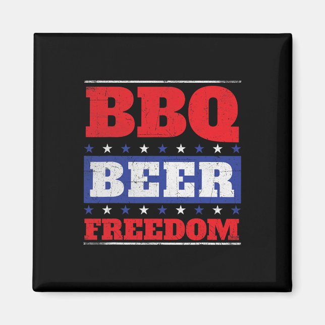 Imã Churrasco Beer Freedom - Grill Byrbecue Griling Ch (Frente)