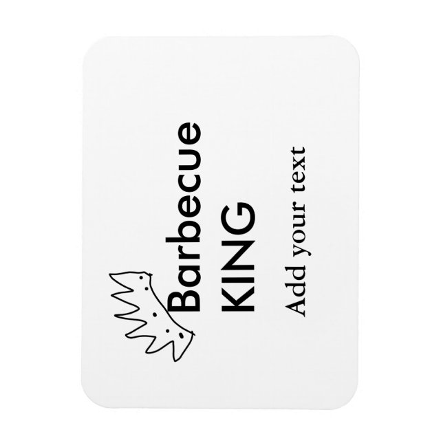 Ímã Churrasco-churrasco adiciona nome texto homens pad (Vertical)