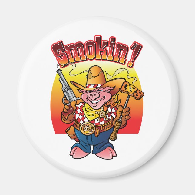 Imã CHURRASCO Fumando! (Frente)