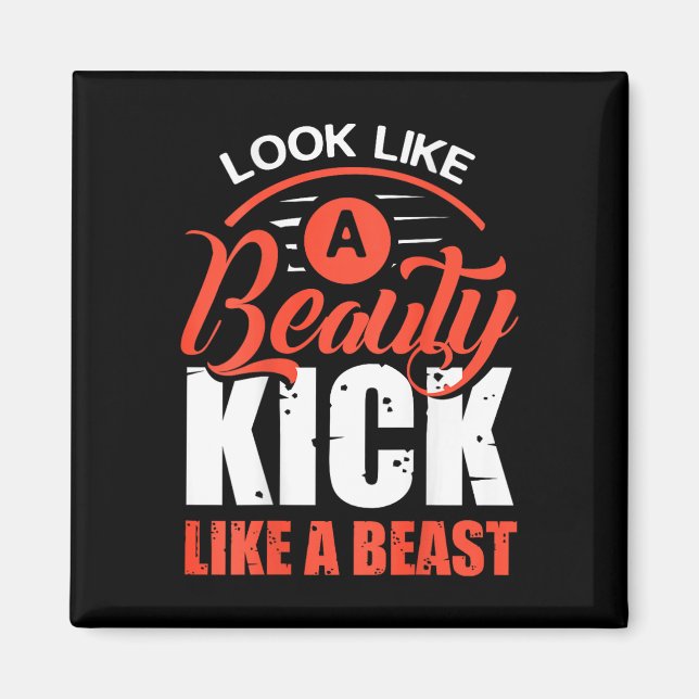 Imã Chute Como Uma Fera, Camiseta de Kickboxing, Camis (Frente)