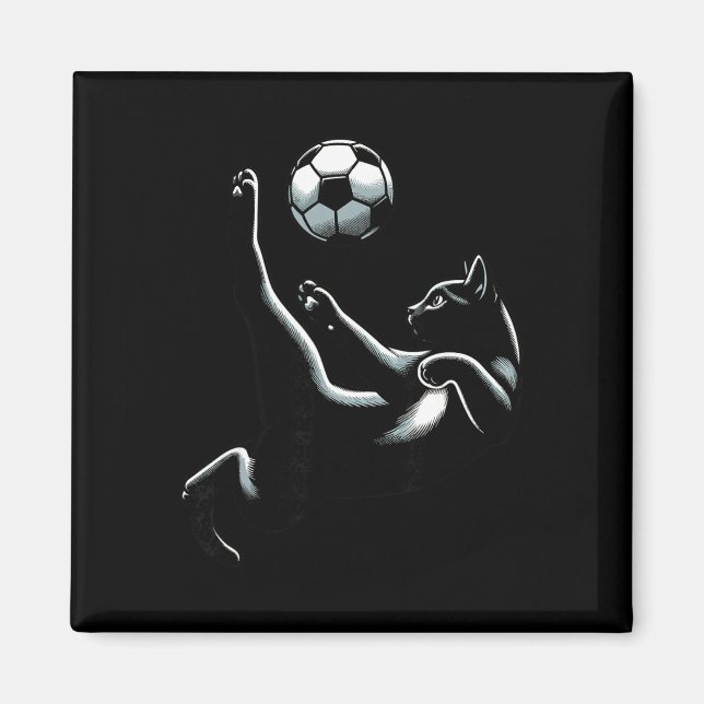 Imã Chute de Bicicleta do Gato Preto - Fãs de Futebol  (Frente)