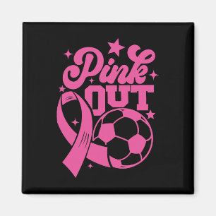 Imã Chute Pink Out Para Uma Cura Futebol Câncer de Mam