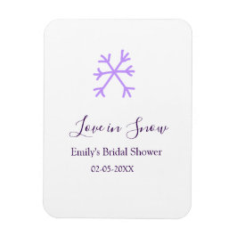 Ímã Chuva de amor no chuveiro de noiva roxo flocos de