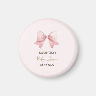 Imã Chuva de Cor-de-Rosa em Aquarela - Baby Shower