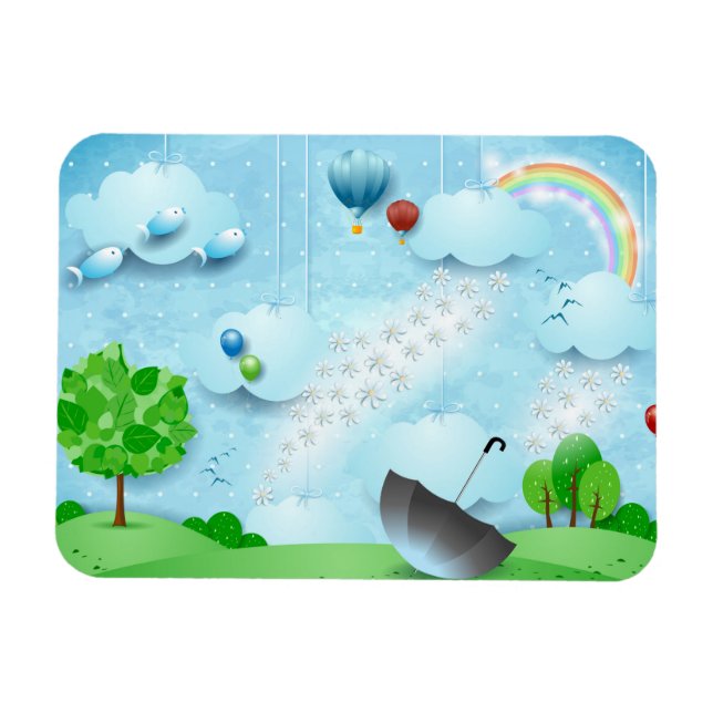 Ímã Chuva de Flores (Horizontal)