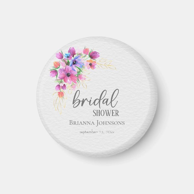 Imã Chuva de Noiva com Flores Brilhantes e Verdura Dou (Frente)