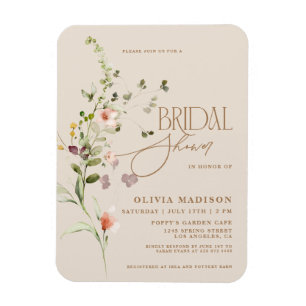 Ímã Chuva de Noiva Jardim Floral Boho Roteiro Moderno