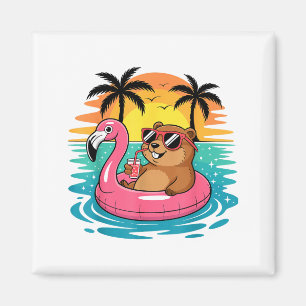 Imã Chuva de Praia Havaiana de Flamingo de Toupeira En