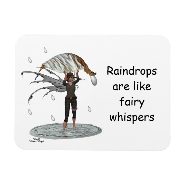 Ímã Chuva Fada De Menino Com Lenha Flexível (Horizontal)