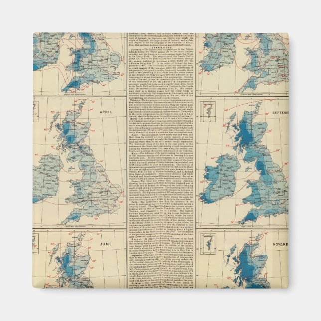 Imã Chuva, temperatura, Ilhas Britânicas (Frente)