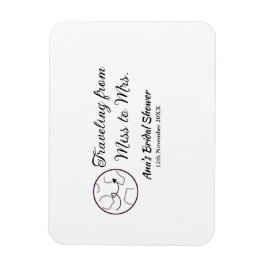 Ímã Chuveiro de noiva de viagem adicionar nome data se