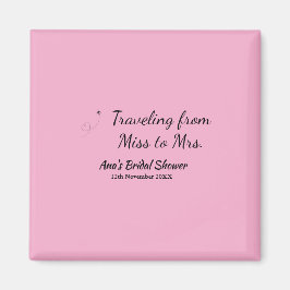 Imã Chuveiro de noiva viagem adicionar nome data senho