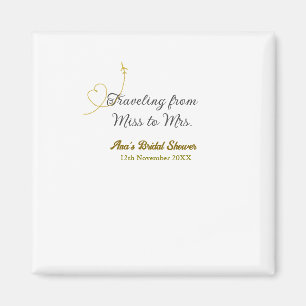 Imã Chuveiro de noiva viajando de Miss para Mrs adicio