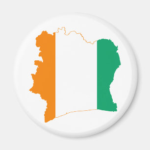 Imã CI do mapa da bandeira do d'Ivoire da costa