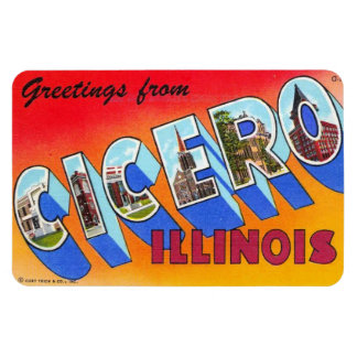 Ímã Cicero Illinois IL - Letra grande Magnet postal