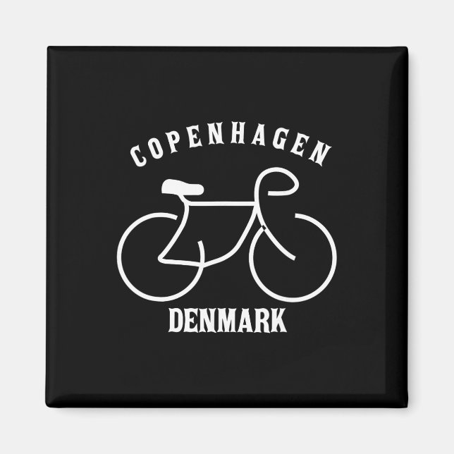 Imã Ciclismo Copenhague Dinamarca Gráfico  (Frente)