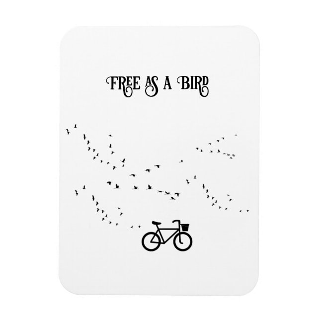 Ímã Ciclismo da vida, livre como um pássaro personaliz (Vertical)