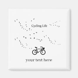 Imã Ciclismo da vida, livre como um pássaro personaliz