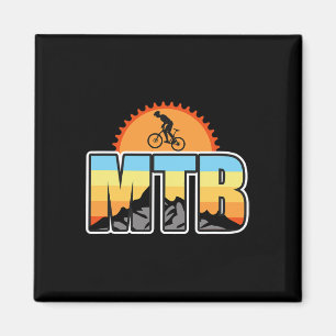 Imã Ciclismo Mtb Montanha Pôr do Sol Pedivela Masculin