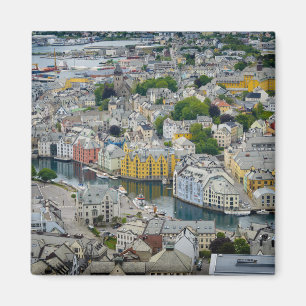 Imã Cidade Alesund de Nouveau da arte, ímã de Norueg